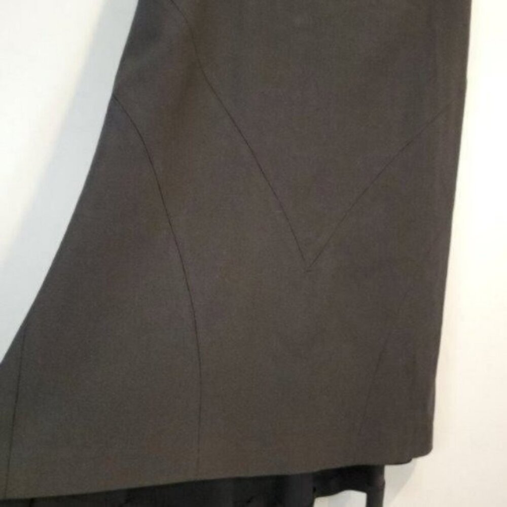 Yigal Azrouel | Wool Blend A line Knee Length High Low Skirt Black - Picture 3 of 10